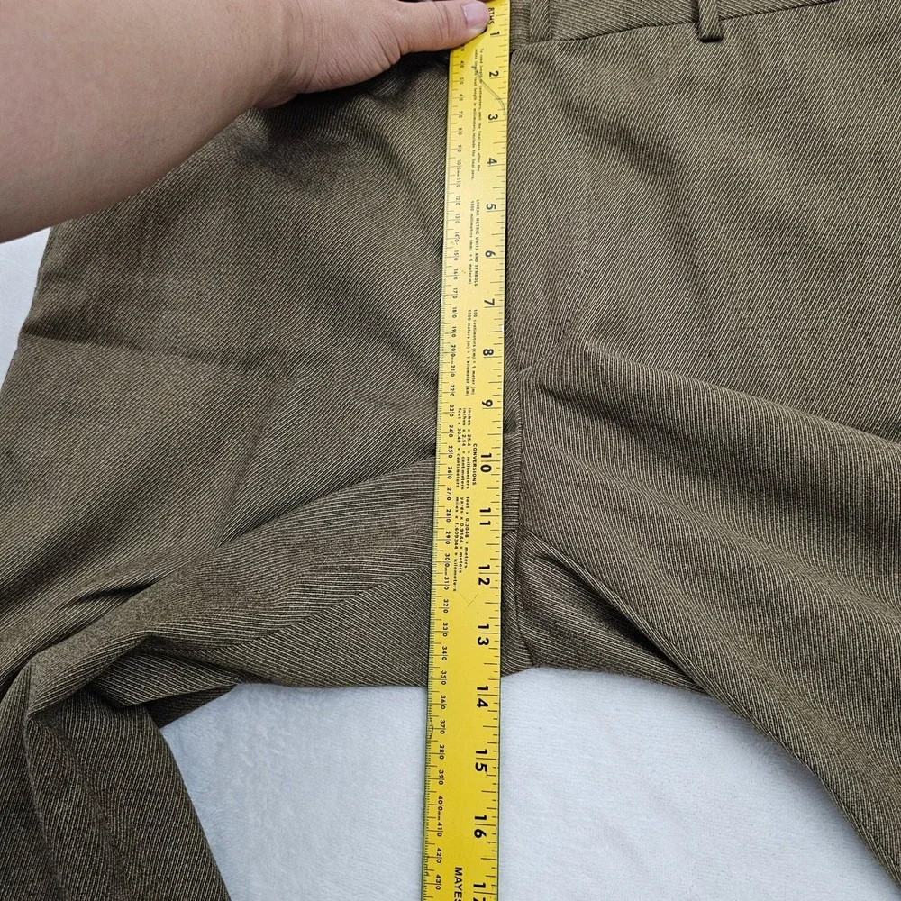 Luciano Barbera Dress Pants Mens 52 34x29 Brown Wool Italy Flat Front READ